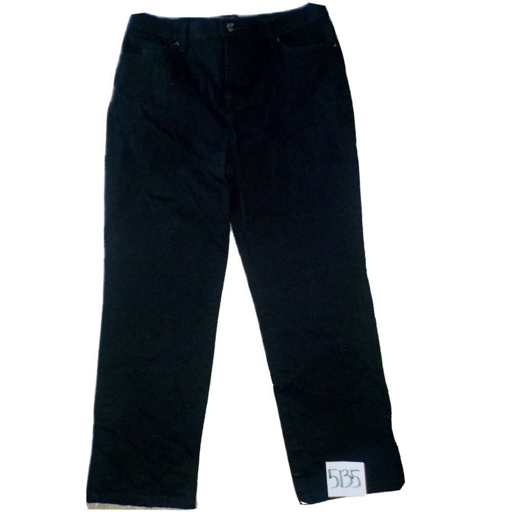Gloria Vanderbilt Amanda Stretchy Black Denim Jeans Womens (32 x 25)